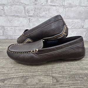 Rockport Black Leather Slip on Loafers adiPrene by Adidas size 8.